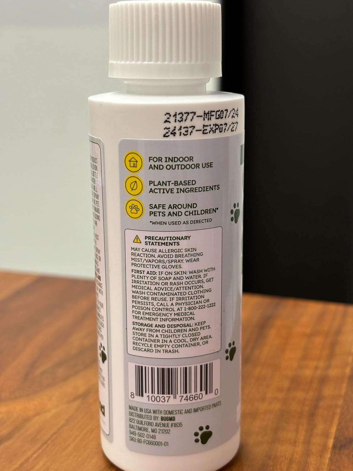 Flea and Tick Concentrate (3.7 Oz, 2 Pack) - Essential Oil-Powered Formula, Controls Fleas, Ticks, Mites in Dogs and Other Furred Animals, Spray on Pet Beds, Kennels