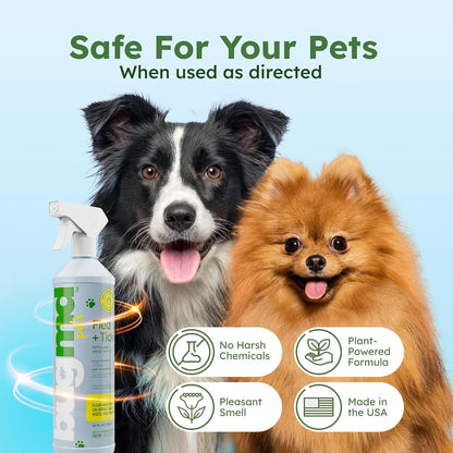 Flea and Tick Concentrate (3.7 Oz, 2 Pack) - Essential Oil-Powered Formula, Controls Fleas, Ticks, Mites in Dogs and Other Furred Animals, Spray on Pet Beds, Kennels